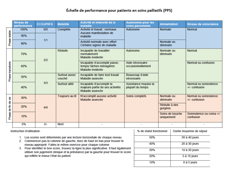 Échelle de Performance pour Patients en Soins palliatifs PPS